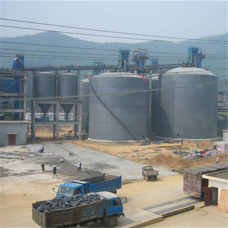 陇南水泥钢板仓2座3000吨青岛项目进入施工
